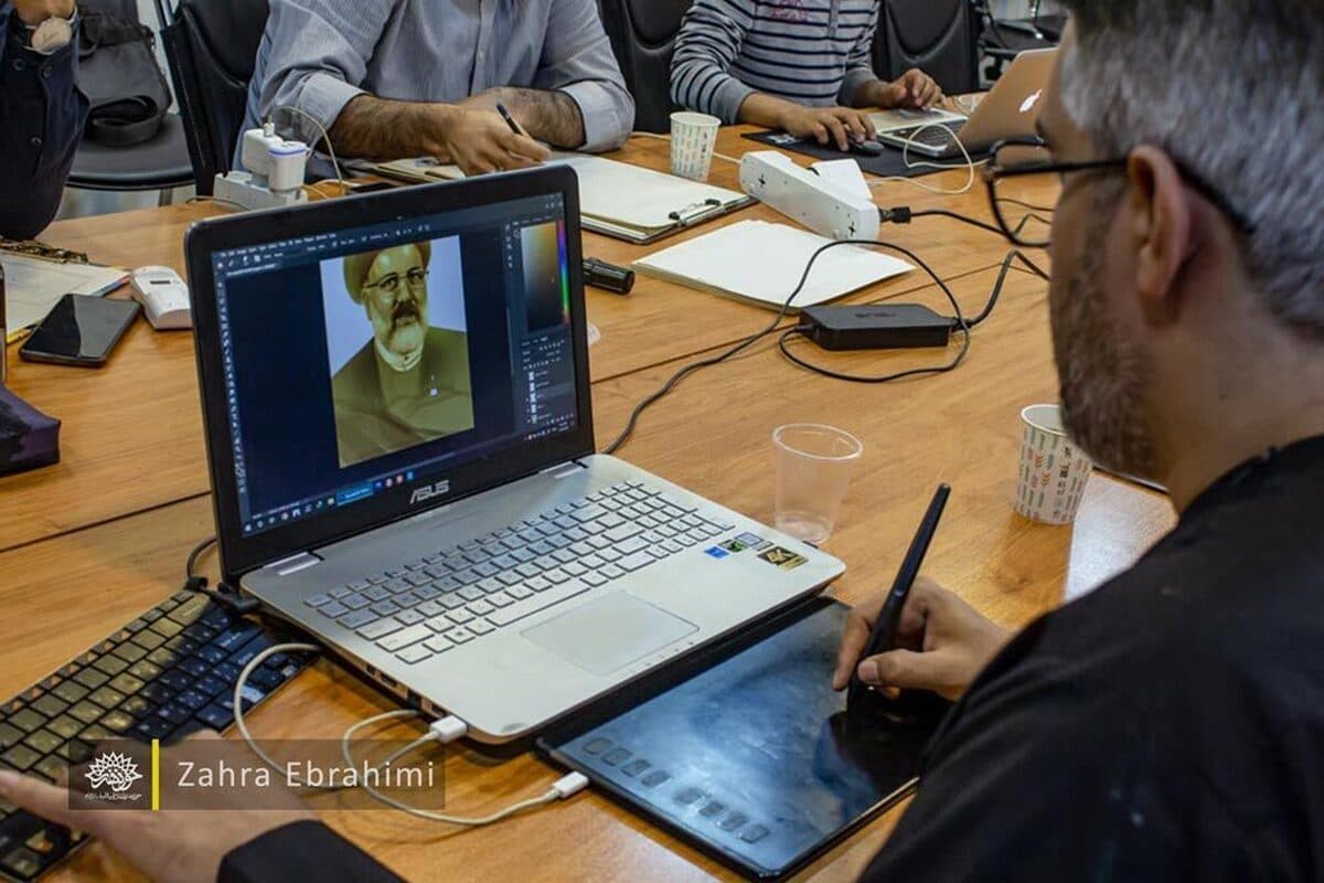 برگزاری کارگاه گرافیک شهید جمهور در قم